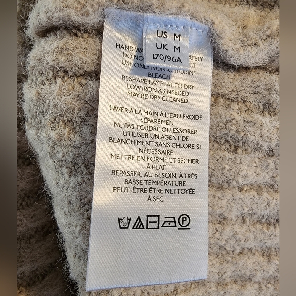 NWT Free People Katie Rib Pullover Sweater Sand Color Size Medium Slight Cropped - Picture 7 of 10